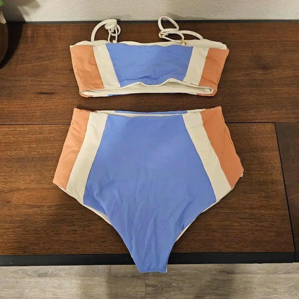 L*Space American Rebel Heart Bikini Set Sz S (Top), M (Bottom)